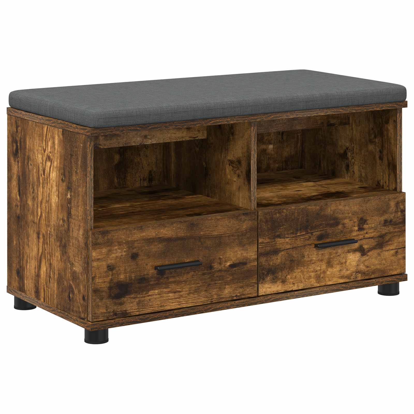 Panca per ingresso con cuscino Rovere fumé 80 x 38 x 46 cm 891460