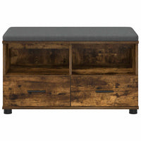 Panca per ingresso con cuscino Rovere fumé 80 x 38 x 46 cm 891460