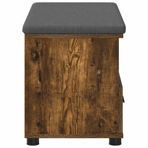 Panca per ingresso con cuscino Rovere fumé 80 x 38 x 46 cm 891460