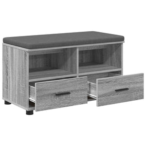 Panca per ingresso con cuscino Grigio Sonoma 80 x 38 x 46 cm 891461