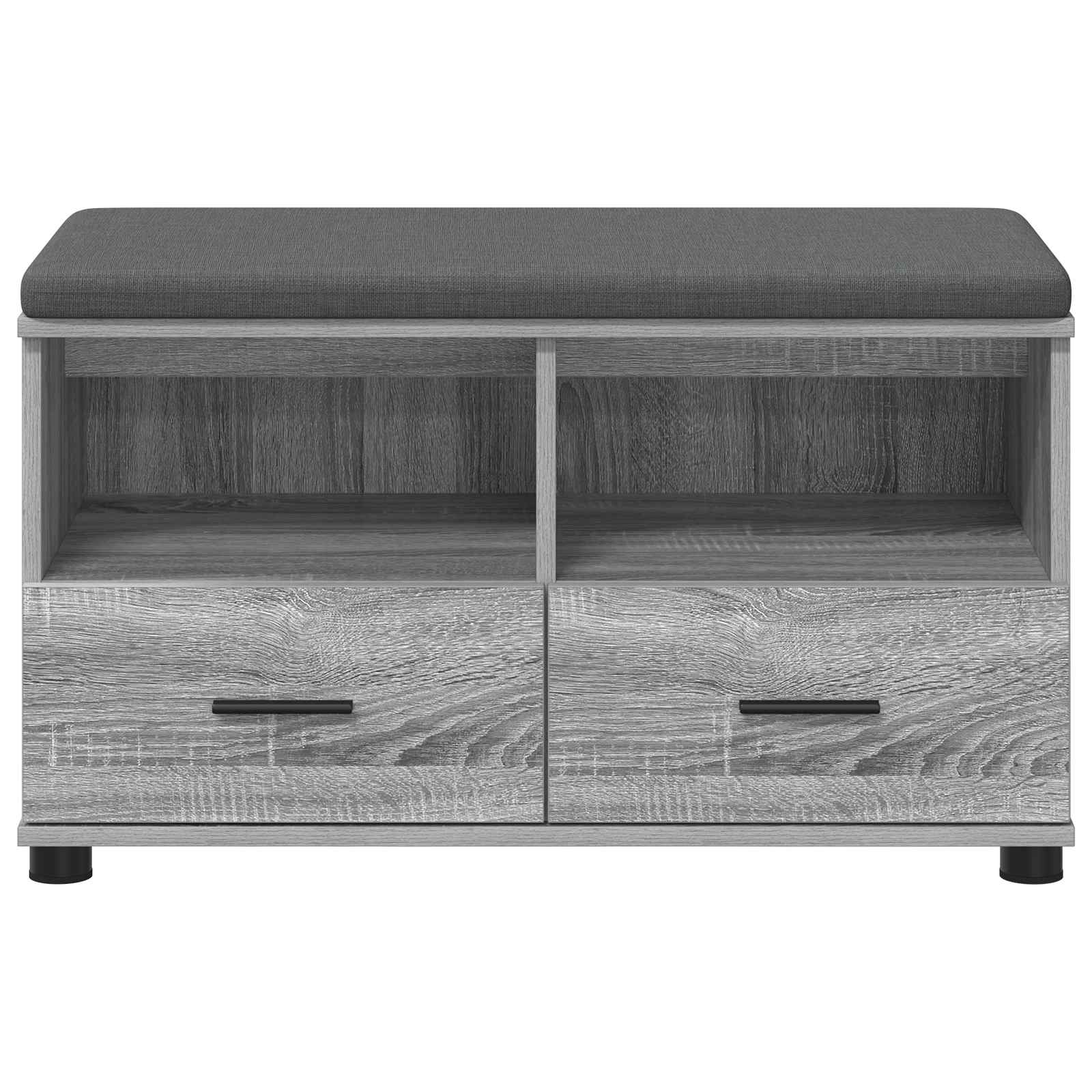 Panca per ingresso con cuscino Grigio Sonoma 80 x 38 x 46 cm 891461