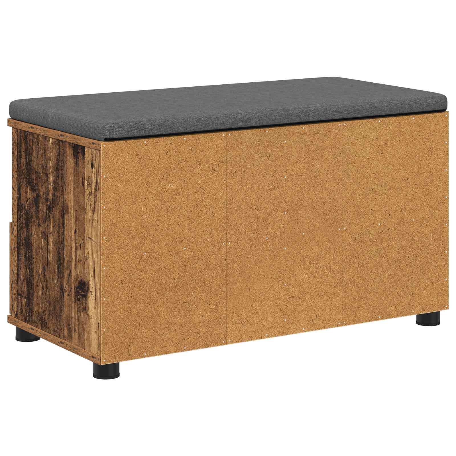 Panca per ingresso con cuscino Legno vecchio 80 x 38 x 46 cm 891462