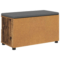 Panca per ingresso con cuscino Legno vecchio 80 x 38 x 46 cm 891462