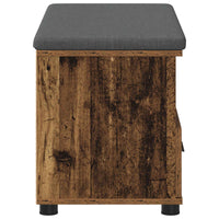 Panca per ingresso con cuscino Legno vecchio 80 x 38 x 46 cm 891462