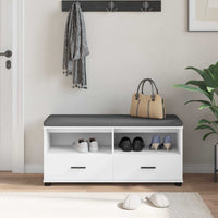 Panca per ingresso con cuscino Bianco 100 x 38 x 46 cm 891464