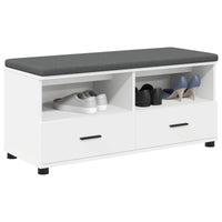 Panca per ingresso con cuscino Bianco 100 x 38 x 46 cm 891464