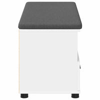 Panca per ingresso con cuscino Bianco 100 x 38 x 46 cm 891464