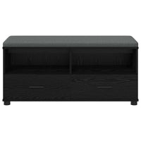 Panca per ingresso con cuscino Rovere Nero 100 x 38 x 46 cm 891465