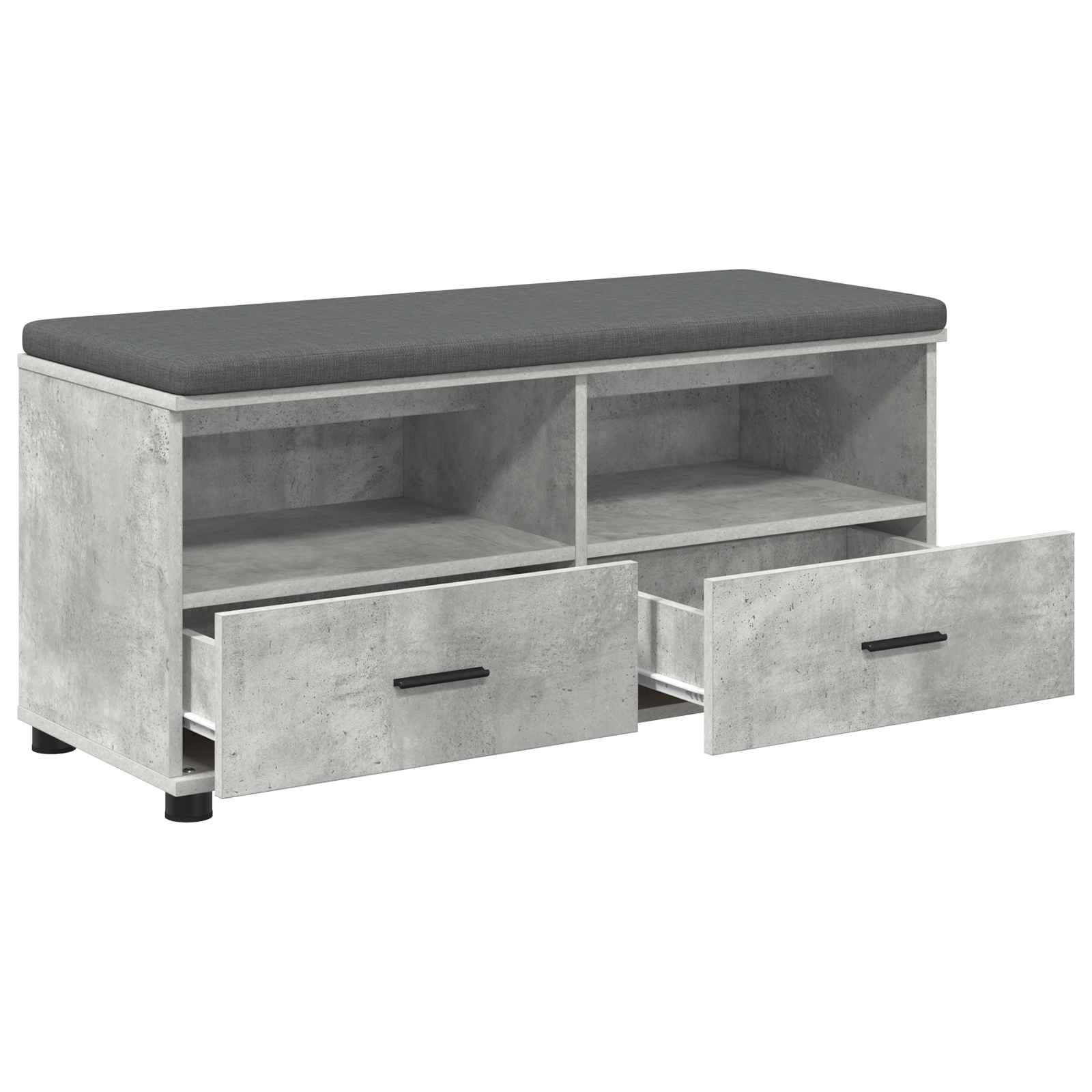 Panca per ingresso con cuscino Grigio cemento 100 x 38 x 46 cm 891467