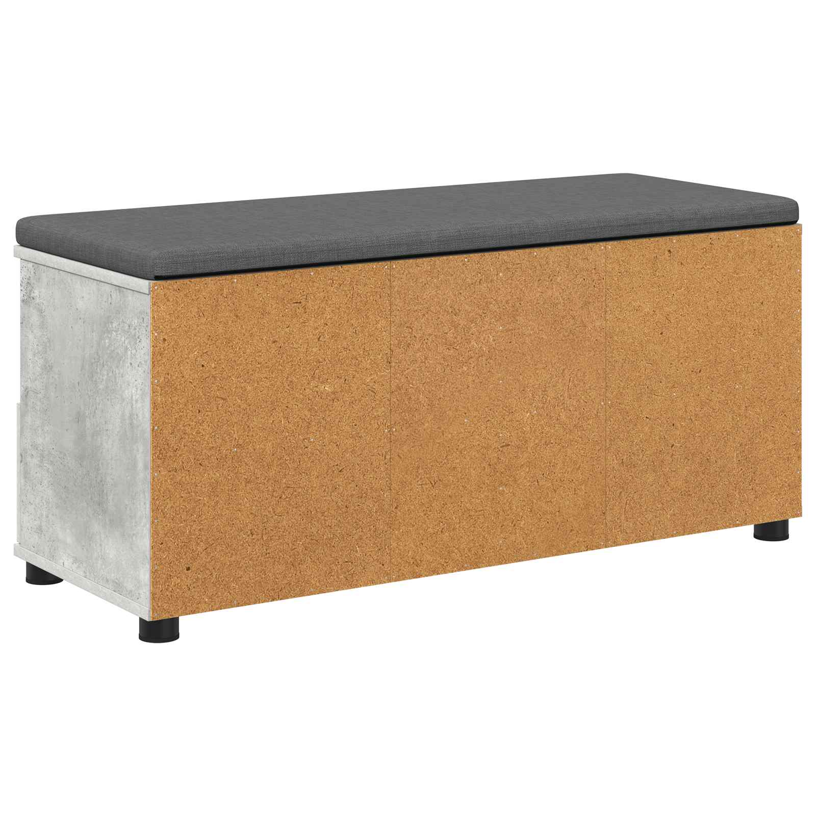 Panca per ingresso con cuscino Grigio cemento 100 x 38 x 46 cm 891467