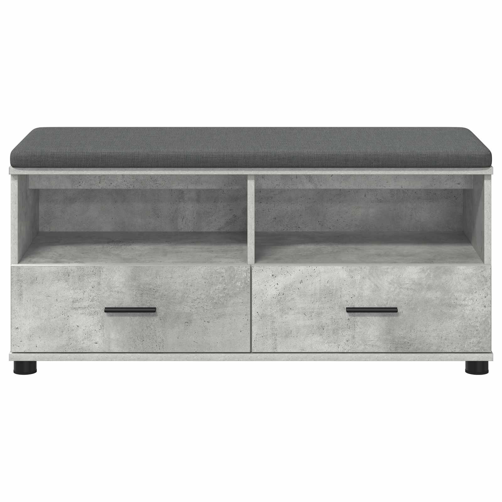 Panca per ingresso con cuscino Grigio cemento 100 x 38 x 46 cm 891467