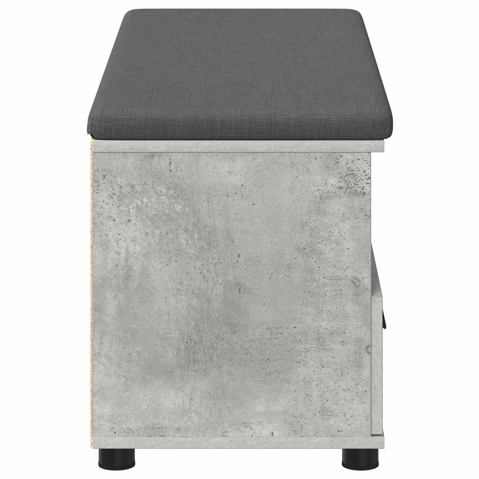 Panca per ingresso con cuscino Grigio cemento 100 x 38 x 46 cm 891467
