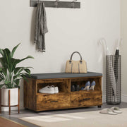 Panca per ingresso con cuscino Rovere fumé 100 x 38 x 46 cm 891468