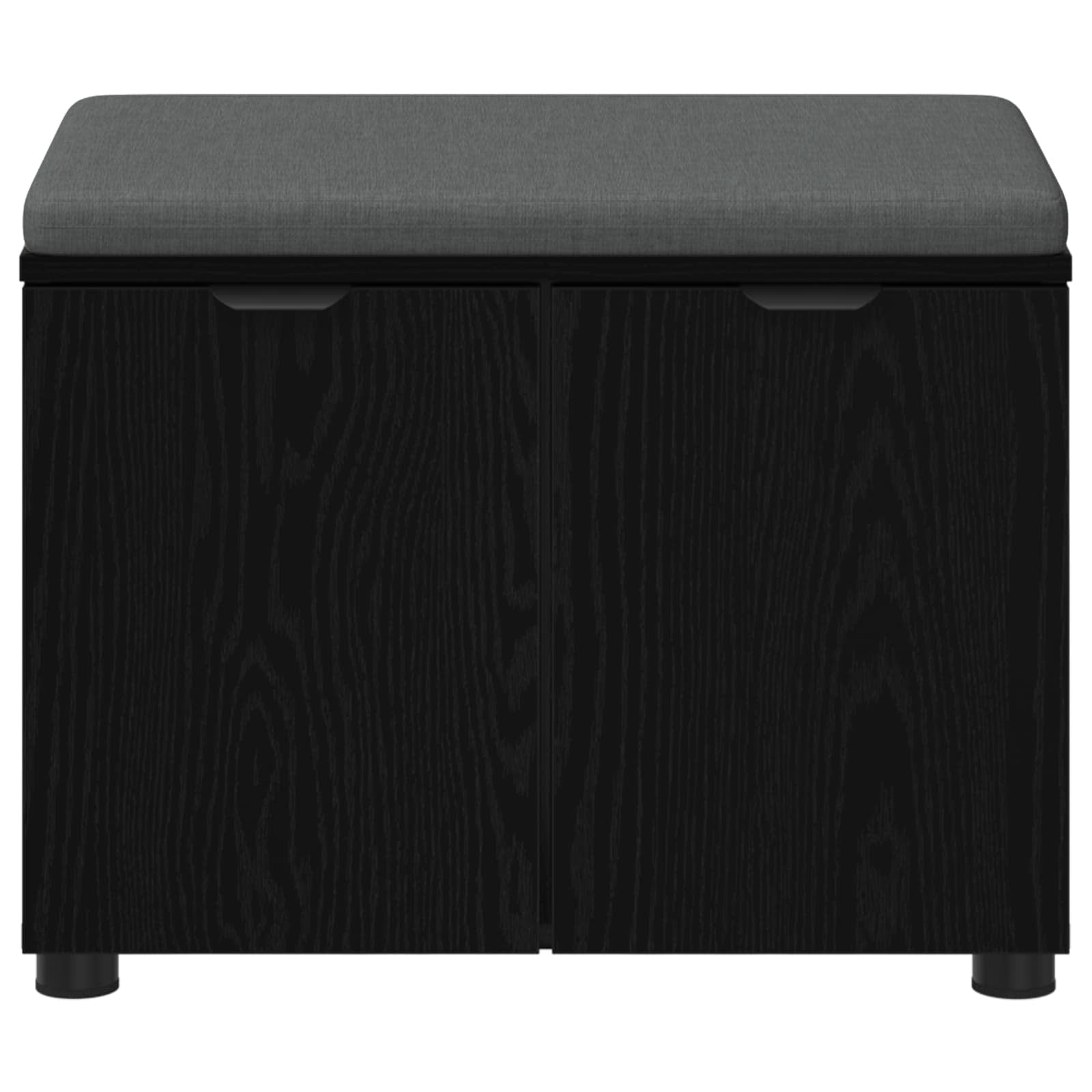 Panca per ingresso con cuscino Rovere Nero 60 x 38 x 46 cm 891473