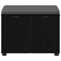 Panca per ingresso con cuscino Rovere Nero 60 x 38 x 46 cm 891473