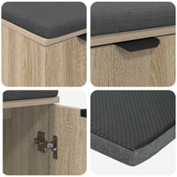Panca per ingresso con cuscino Rovere Sonoma 60 x 38 x 46 cm 891474