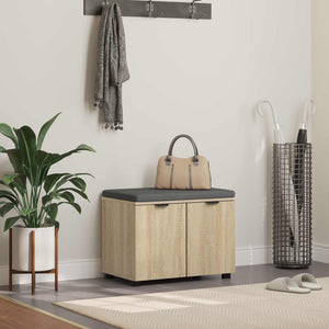 Panca per ingresso con cuscino Rovere Sonoma 60 x 38 x 46 cm 891474