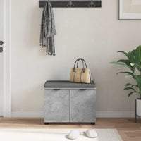 Panca per ingresso con cuscino Grigio cemento 60 x 38 x 46 cm 891475