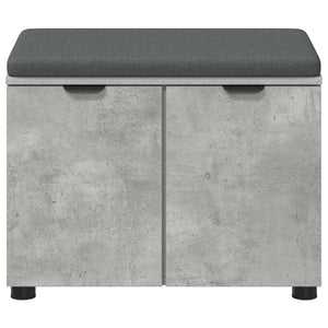 Panca per ingresso con cuscino Grigio cemento 60 x 38 x 46 cm 891475
