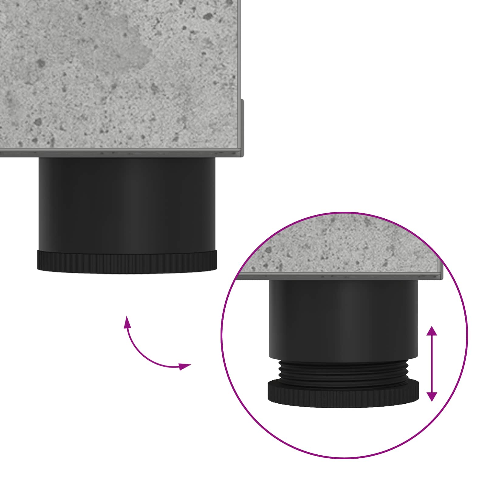 Panca per ingresso con cuscino Grigio cemento 60 x 38 x 46 cm 891475