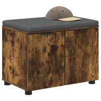 Panca per ingresso con cuscino Rovere fumé 60 x 38 x 46 cm 891476