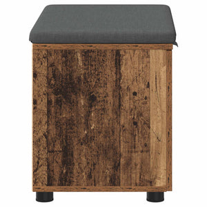 Panca per ingresso con cuscino Legno vecchio 60 x 38 x 46 cm 891478