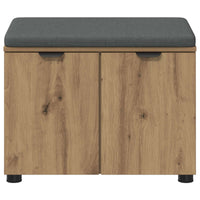 Panca per ingresso con porta Rovere artigianale 60 x 38 x 46 cm 891479