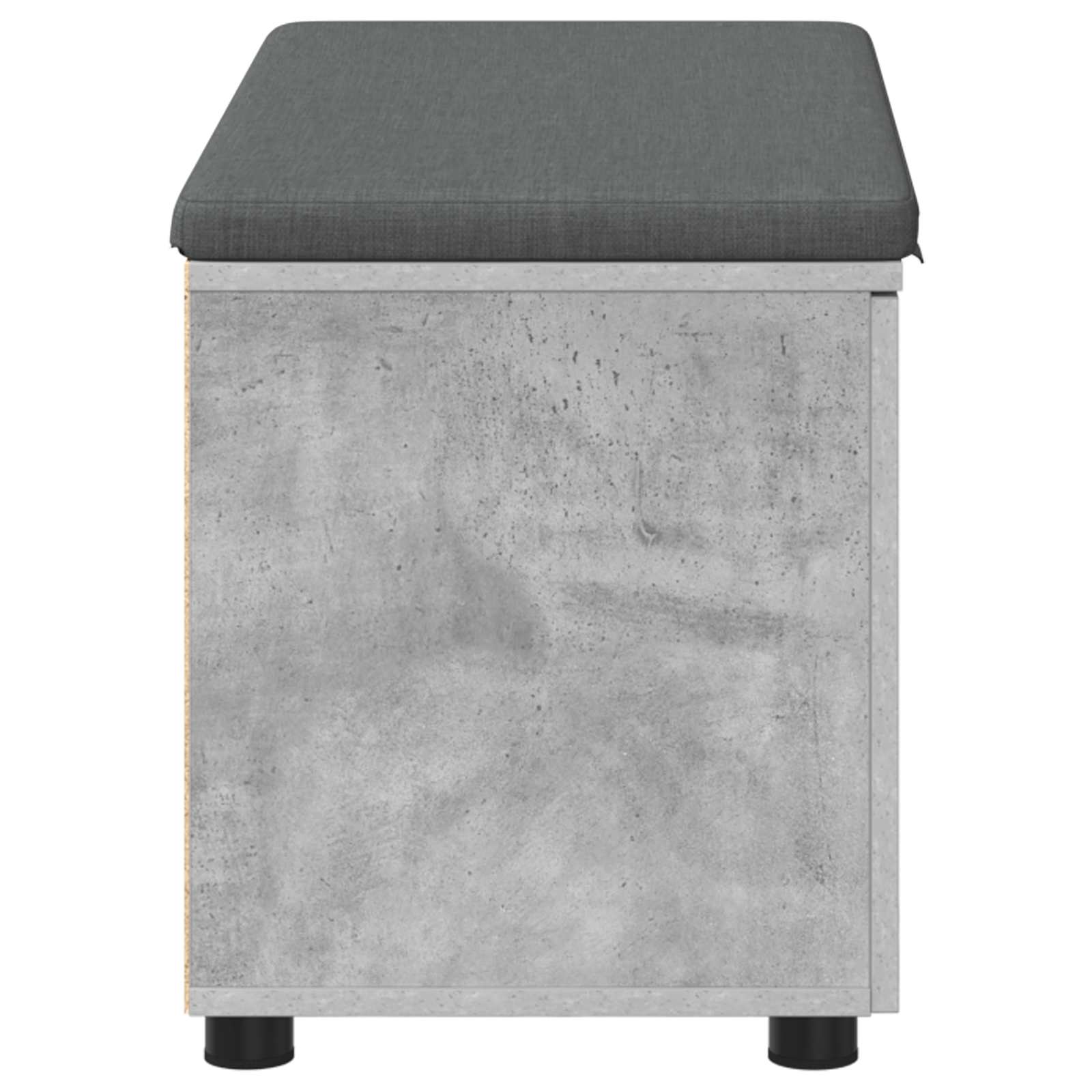Panca per ingresso con cuscino Grigio cemento 80 x 38 x 46 cm 891483