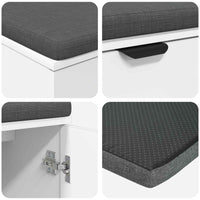 Panca per ingresso con cuscino Bianco 100 x 38 x 46 cm 891488