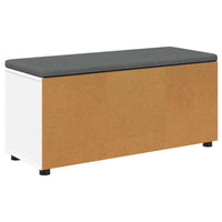 Panca per ingresso con cuscino Bianco 100 x 38 x 46 cm 891488