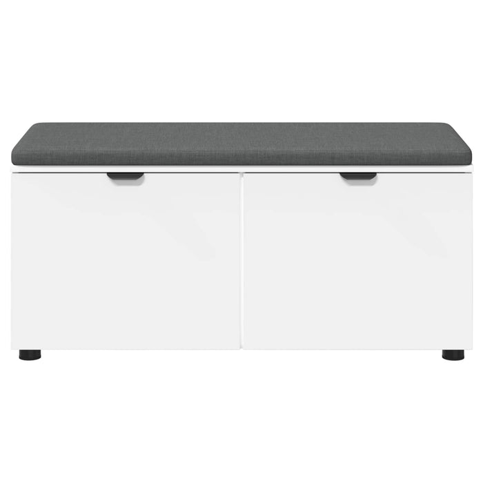 Panca per ingresso con cuscino Bianco 100 x 38 x 46 cm 891488
