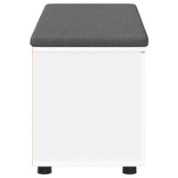 Panca per ingresso con cuscino Bianco 100 x 38 x 46 cm 891488