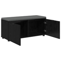 Panca per ingresso con cuscino Rovere Nero 100 x 38 x 46 cm 891489