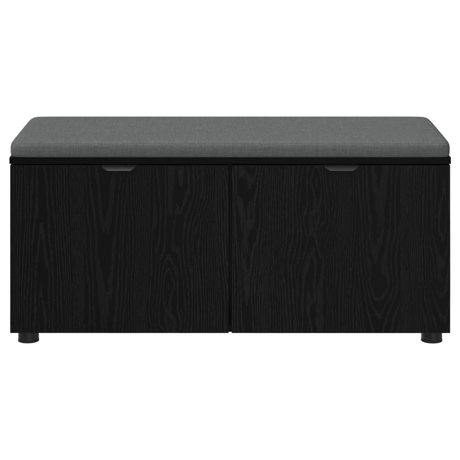 Panca per ingresso con cuscino Rovere Nero 100 x 38 x 46 cm 891489