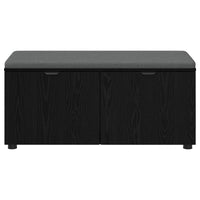 Panca per ingresso con cuscino Rovere Nero 100 x 38 x 46 cm 891489