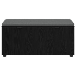 Panca per ingresso con cuscino Rovere Nero 100 x 38 x 46 cm 891489