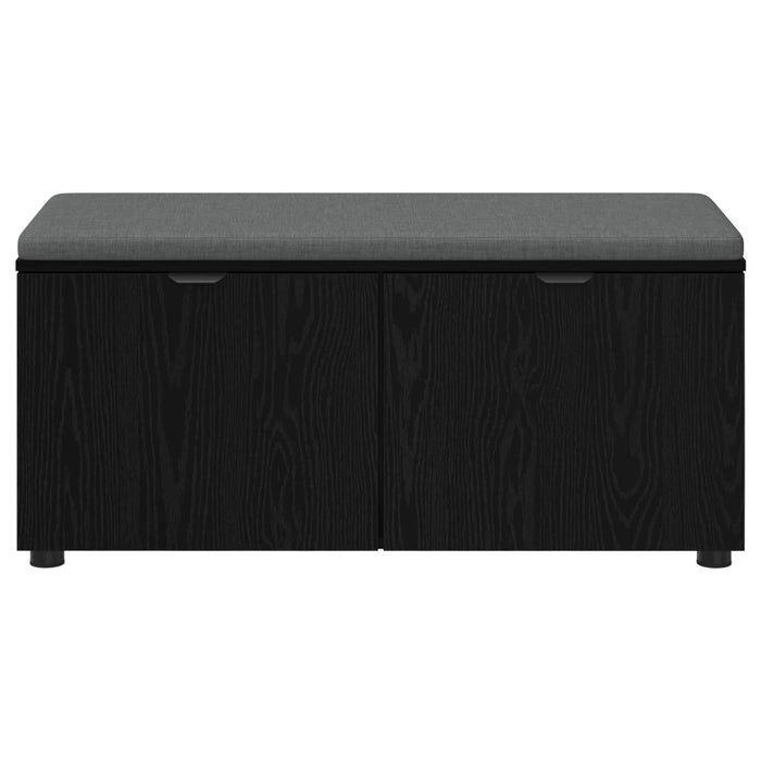 Panca per ingresso con cuscino Rovere Nero 100 x 38 x 46 cm 891489