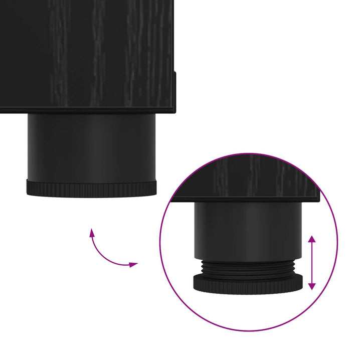 Panca per ingresso con cuscino Rovere Nero 100 x 38 x 46 cm 891489