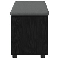 Panca per ingresso con cuscino Rovere Nero 100 x 38 x 46 cm 891489