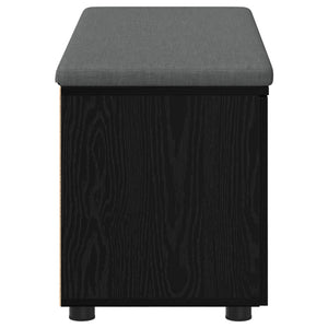 Panca per ingresso con cuscino Rovere Nero 100 x 38 x 46 cm 891489