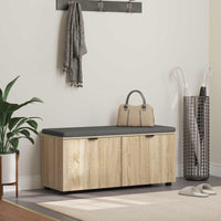 Panca per ingresso con cuscino Rovere Sonoma 100 x 38 x 46 cm 891490