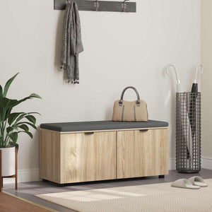 Panca per ingresso con cuscino Rovere Sonoma 100 x 38 x 46 cm 891490