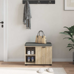 Panca per ingresso con cuscino Rovere Sonoma 60 x 38 x 46 cm 891498