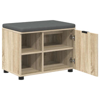 Panca per ingresso con cuscino Rovere Sonoma 60 x 38 x 46 cm 891498