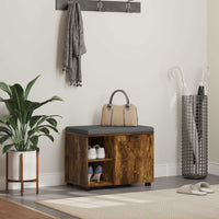 Panca per ingresso con cuscino Rovere fumé 60 x 38 x 46 cm 891500