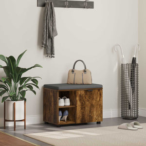 Panca per ingresso con cuscino Rovere fumé 60 x 38 x 46 cm 891500