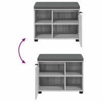 Panca per ingresso con cuscino Grigio Sonoma 60 x 38 x 46 cm 891501