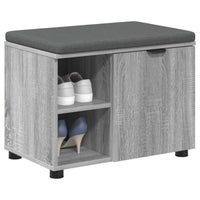 Panca per ingresso con cuscino Grigio Sonoma 60 x 38 x 46 cm 891501