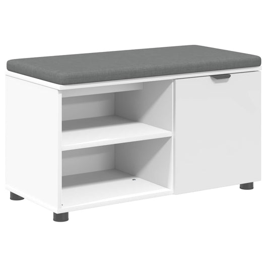 Panca per ingresso con cuscino Bianco 80 x 38 x 46 cm 891504