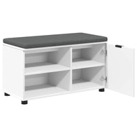 Panca per ingresso con cuscino Bianco 80 x 38 x 46 cm 891504